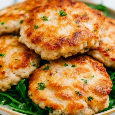 Crispy Air Fryer Chicken Patties served with dipping sauce