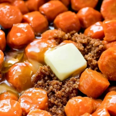 Delicious maple glazed carrots served as a side dish