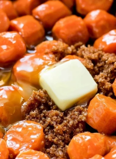 Delicious maple glazed carrots served as a side dish