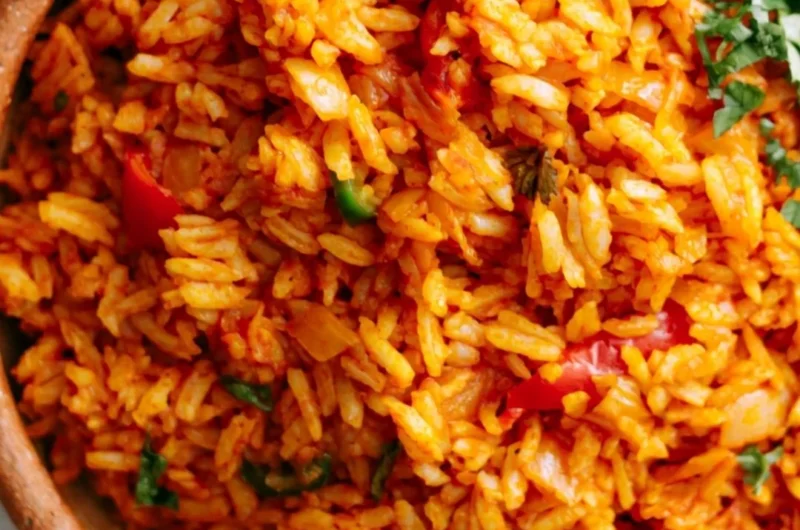 Delicious Mexican rice cooked with spices and served in a cozy setting.